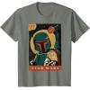 imageStar Wars Boba Fett Vintage Trading Card 77 Graphic TShirt TShirtOlive Heather