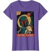 imageStar Wars Boba Fett Vintage Trading Card 77 Graphic TShirt TShirtPurple Heather
