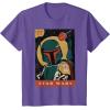 imageStar Wars Boba Fett Vintage Trading Card 77 Graphic TShirt TShirtPurple Heather