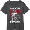 imageStar Wars Classic Fathers Day I Am Your Father Chest Poster TShirtDark Heather Grey