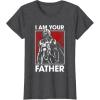 imageStar Wars Classic Fathers Day I Am Your Father Chest Poster TShirtDark Heather Grey