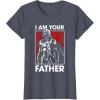 imageStar Wars Classic Fathers Day I Am Your Father Chest Poster TShirtHeather Blue