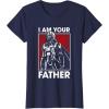 imageStar Wars Classic Fathers Day I Am Your Father Chest Poster TShirtNavy Blue