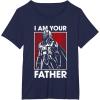 imageStar Wars Classic Fathers Day I Am Your Father Chest Poster TShirtNavy Blue