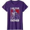 imageStar Wars Classic Fathers Day I Am Your Father Chest Poster TShirtPurple