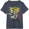 imageStar Wars Darth Vader Vintage Japanese Block Print Style TShirtHeather Blue