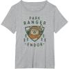imageStar Wars Ewok Park Ranger Endor TShirtHeather Grey