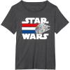 imageStar Wars Falcon Stripes Red White Blue July 4th TShirt C1 TShirtDark Heather Grey