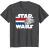 imageStar Wars Falcon Stripes Red White Blue July 4th TShirt C1 TShirtDark Heather Grey