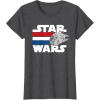 imageStar Wars Falcon Stripes Red White Blue July 4th TShirt C1 TShirtDark Heather Grey