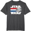 imageStar Wars Falcon Stripes Red White Blue July 4th TShirt C1 TShirtDark Heather Grey