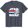 imageStar Wars Falcon Stripes Red White Blue July 4th TShirt C1 TShirtHeather Blue
