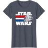 imageStar Wars Falcon Stripes Red White Blue July 4th TShirt C1 TShirtHeather Blue
