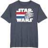 imageStar Wars Falcon Stripes Red White Blue July 4th TShirt C1 TShirtHeather Blue