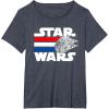 imageStar Wars Falcon Stripes Red White Blue July 4th TShirt C1 TShirtHeather Blue