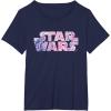 imageStar Wars Logo Fashion Style Doily Lace Pattern TShirtNavy Blue