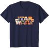 imageStar Wars Logo The Mandalorian Kawaii Characters TShirtNavy Blue