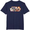 imageStar Wars Logo The Mandalorian Kawaii Characters TShirtNavy Blue