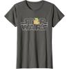 imageStar Wars Logo and The Child from The Mandalorian TShirtAsphalt Grey