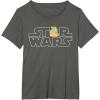 imageStar Wars Logo and The Child from The Mandalorian TShirtAsphalt Grey