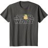 imageStar Wars Logo and The Child from The Mandalorian TShirtAsphalt Grey