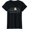 imageStar Wars Logo and The Child from The Mandalorian TShirtBlack