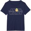 imageStar Wars Logo and The Child from The Mandalorian TShirtNavy Blue