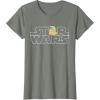 imageStar Wars Logo and The Child from The Mandalorian TShirtOlive Heather