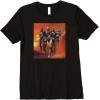 imageStar Wars The Bad Batch Hunter Wrecker Tech Crosshair Sunset Premium TShirtBlack