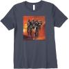 imageStar Wars The Bad Batch Hunter Wrecker Tech Crosshair Sunset Premium TShirtHeather Blue