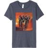imageStar Wars The Bad Batch Hunter Wrecker Tech Crosshair Sunset Premium TShirtHeather Blue