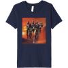 imageStar Wars The Bad Batch Hunter Wrecker Tech Crosshair Sunset Premium TShirtNavy Blue