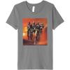 imageStar Wars The Bad Batch Hunter Wrecker Tech Crosshair Sunset Premium TShirtSlate Grey