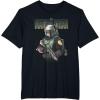 imageStar Wars The Mandalorian Boba Fett Logo Portrait R15 TShirtBlack