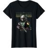 imageStar Wars The Mandalorian Boba Fett Logo Portrait R15 TShirtBlack