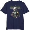 imageStar Wars The Mandalorian Boba Fett Logo Portrait R15 TShirtNavy Blue