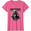 imageStar Wars The Mandalorian Boba Fett Logo Portrait R15 TShirtPink Heather