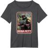 imageStar Wars The Mandalorian Boba Fett TShirtDark Heather Grey
