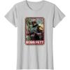 imageStar Wars The Mandalorian Boba Fett TShirtSilver Grey