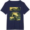 imageStar Wars The Mandalorian Concord Dawn Comic Style Scene TShirtNavy Blue