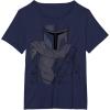 imageStar Wars The Mandalorian Muted Warrior TShirtNavy Blue
