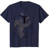 imageStar Wars The Mandalorian Muted Warrior TShirtNavy Blue