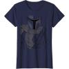 imageStar Wars The Mandalorian Muted Warrior TShirtNavy Blue