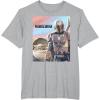 imageStar Wars The Mandalorian The Child Painting TShirtHeather Grey