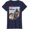 imageStar Wars The Mandalorian The Child Painting TShirtNavy Blue