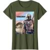 imageStar Wars The Mandalorian The Child Painting TShirtOlive Green
