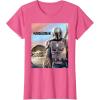 imageStar Wars The Mandalorian The Child Painting TShirtPink Heather