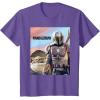 imageStar Wars The Mandalorian The Child Painting TShirtPurple Heather