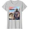 imageStar Wars The Mandalorian The Child Painting TShirtSilver Grey