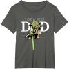 imageStar Wars Yoda Lightsaber Best Dad Fathers Day TShirtAsphalt Grey
